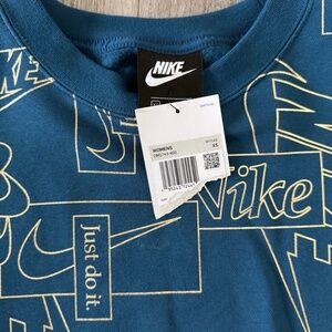 Nike blue gold sweater